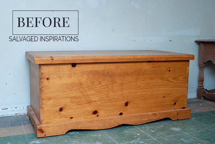 Pine Blanket Chest Before