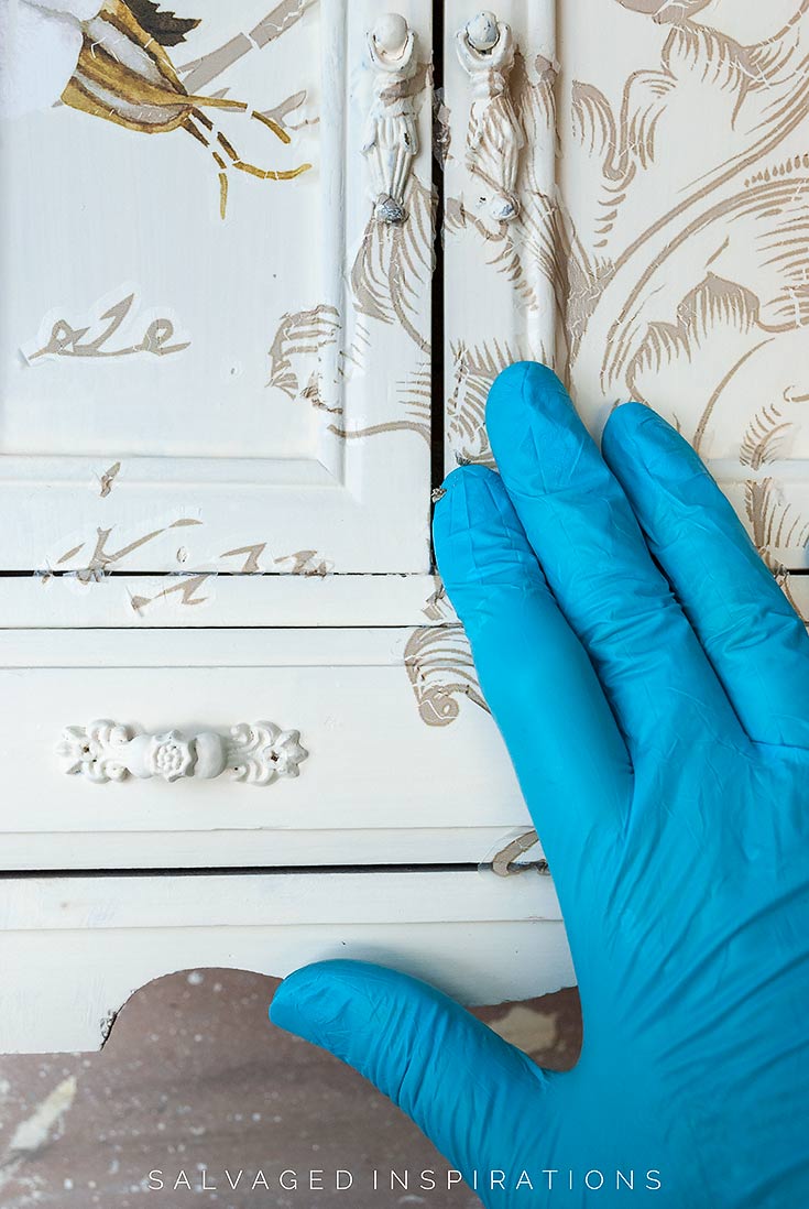 Adhering Furniture Transfers