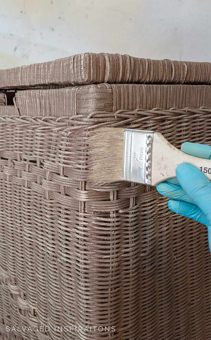 Dry Brushing Faux Natural Wicker