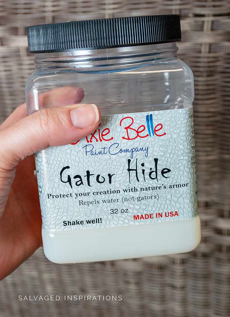 Holding Gator Hide Topcoat