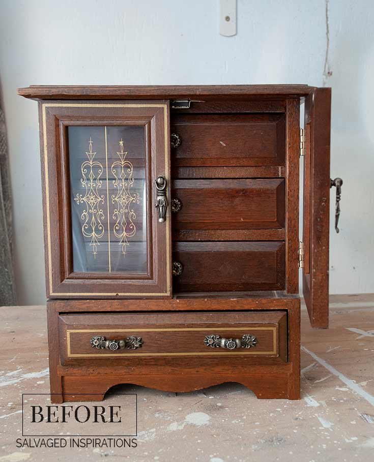 Jewelry Box Makeover Before