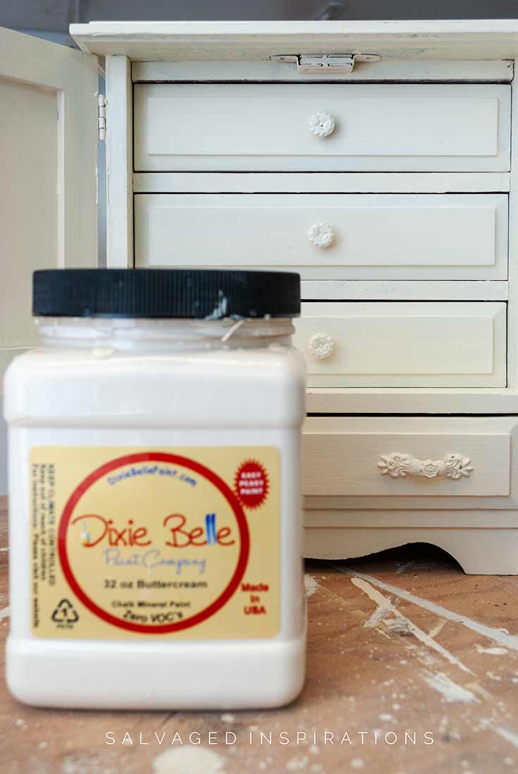 Jewelry Box Painted in One Coat Buttercream