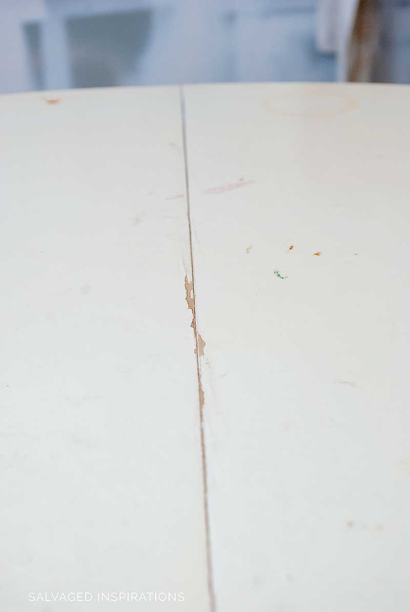 Kitchen Table Chipped and Stained