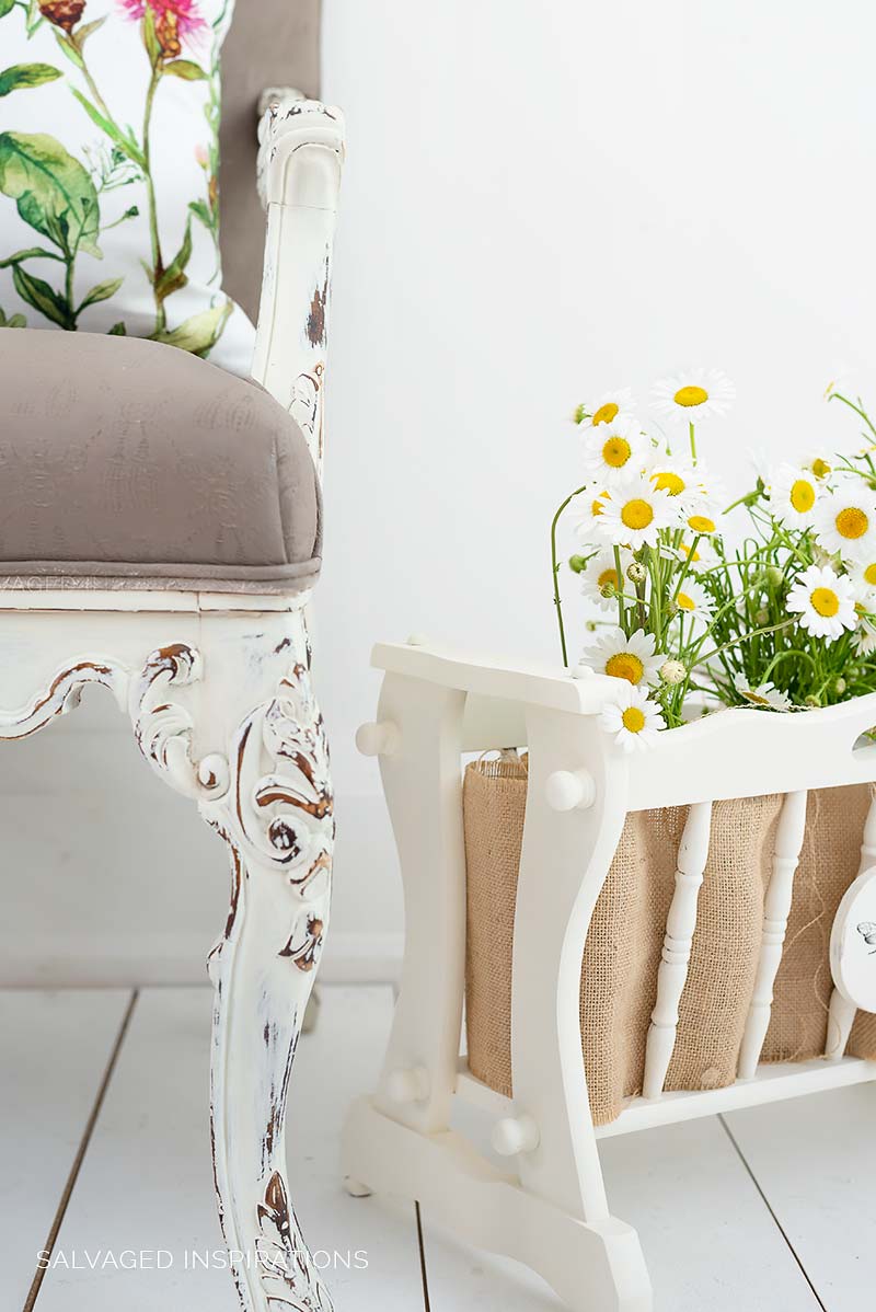 Repurposed Wood Magazine Rack