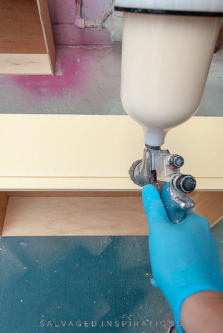 Spraying with Dixie Belle Rebel Yellow