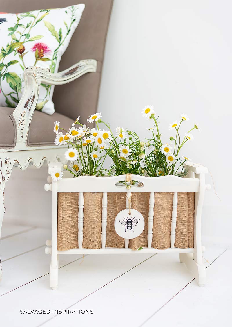 Wooden Magazine Rack Upcycled Planter