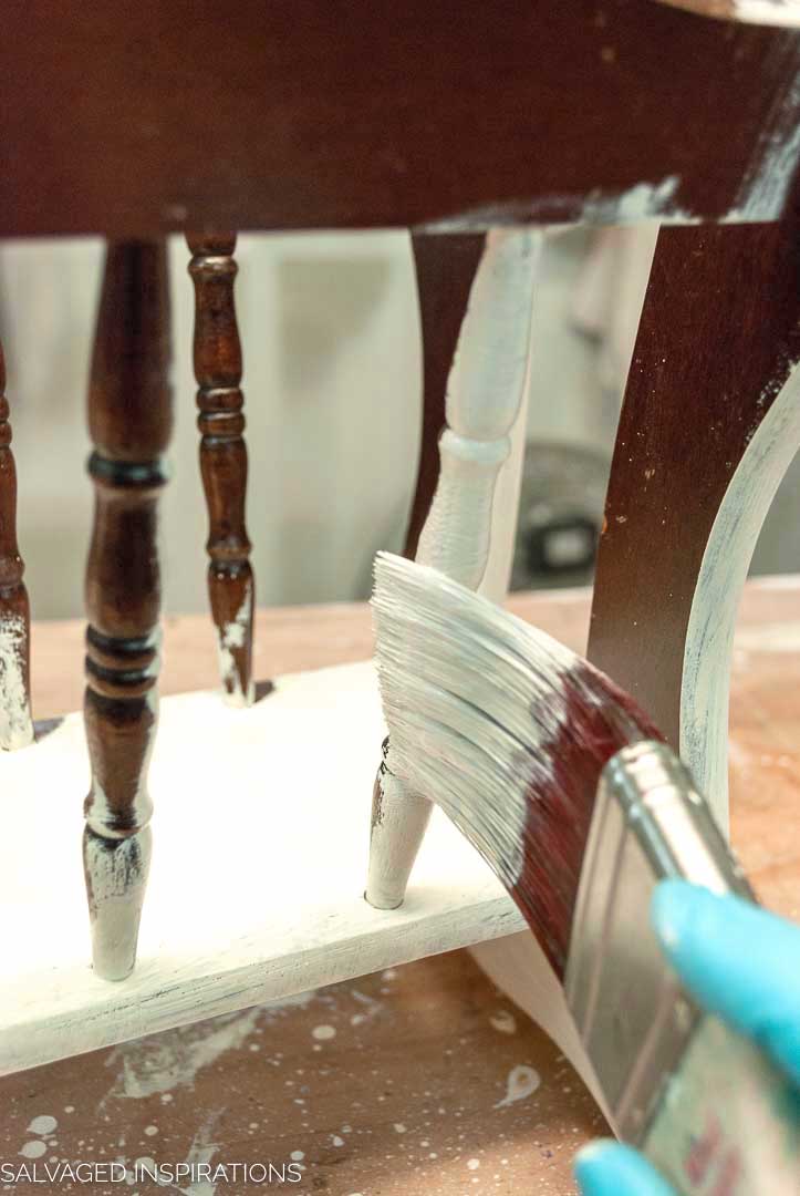 painting spindles on magazine rack