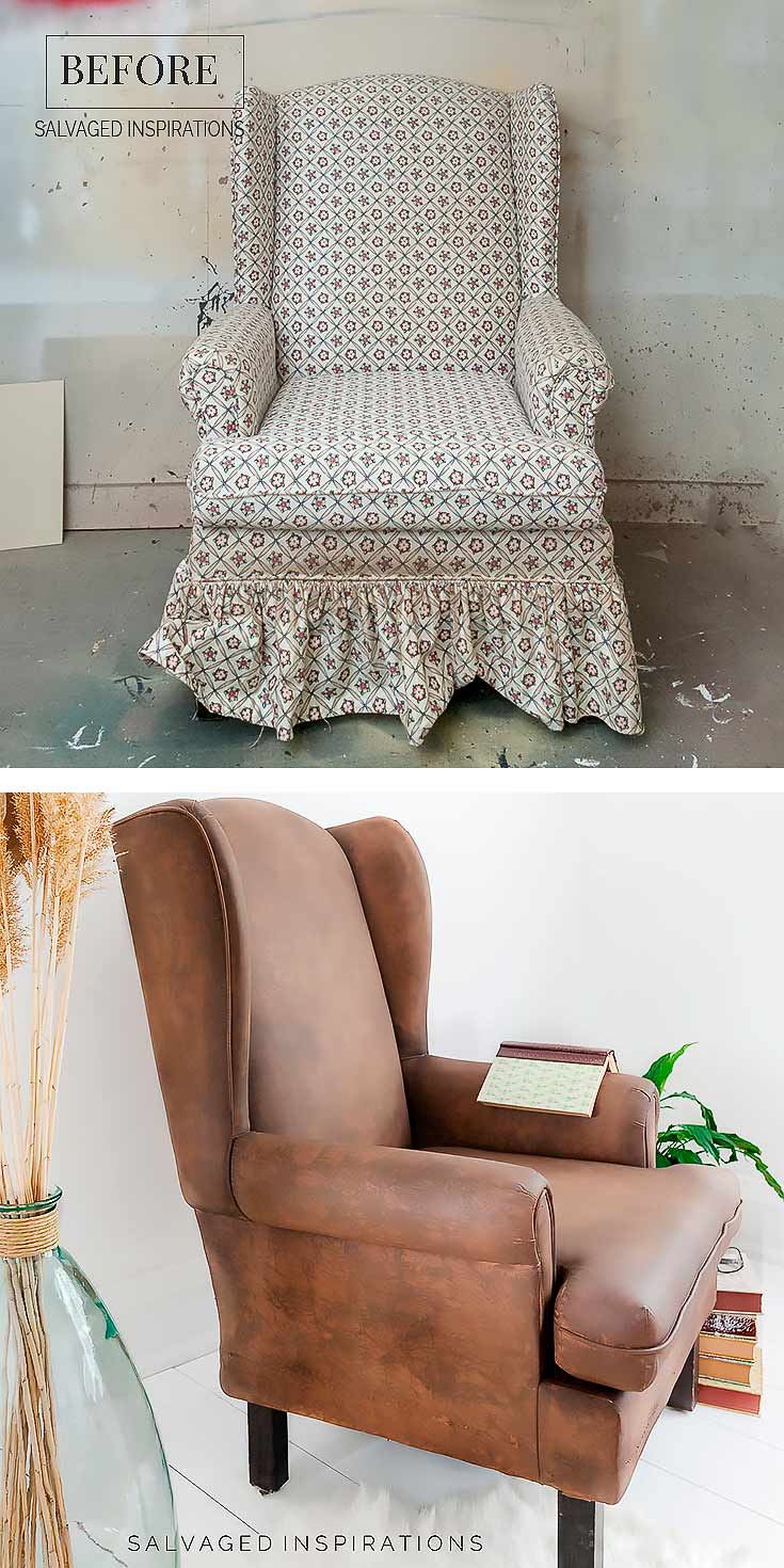 90s Skirt Chair Before and After