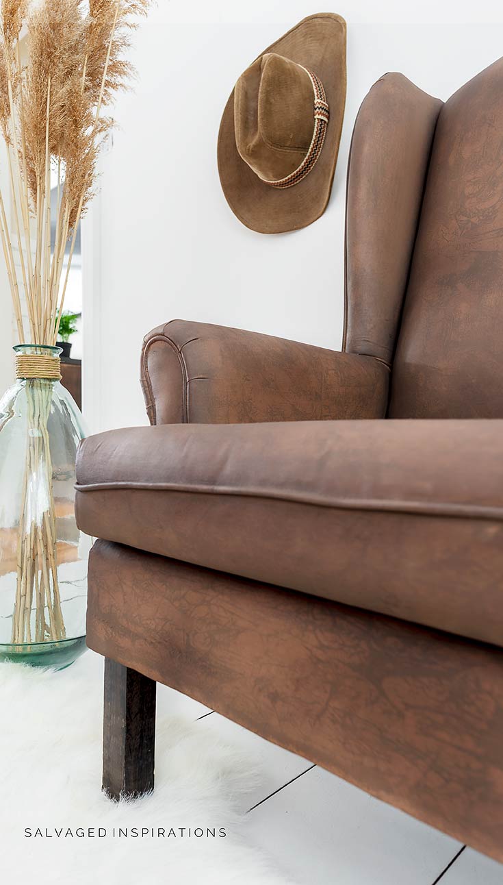 Close Up of Painted Fabric Chair