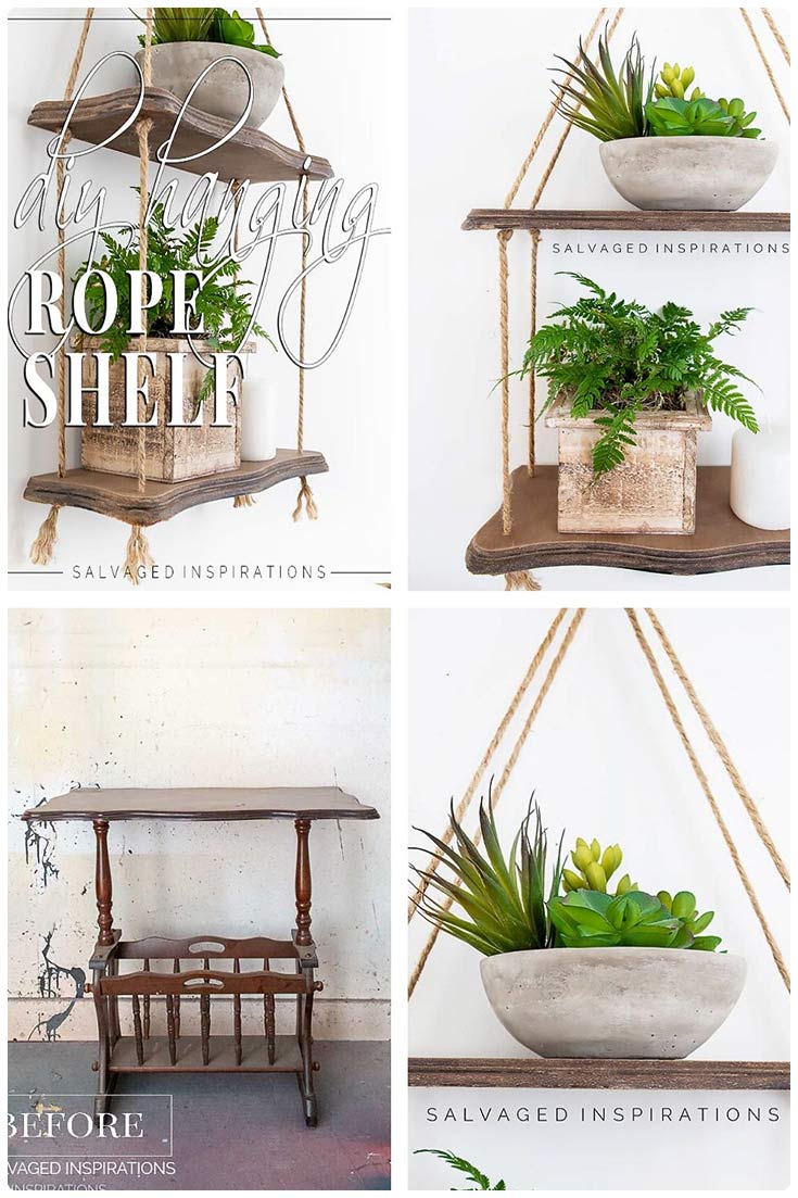 DIY Hanging Rope Shelf - How To Tutorial