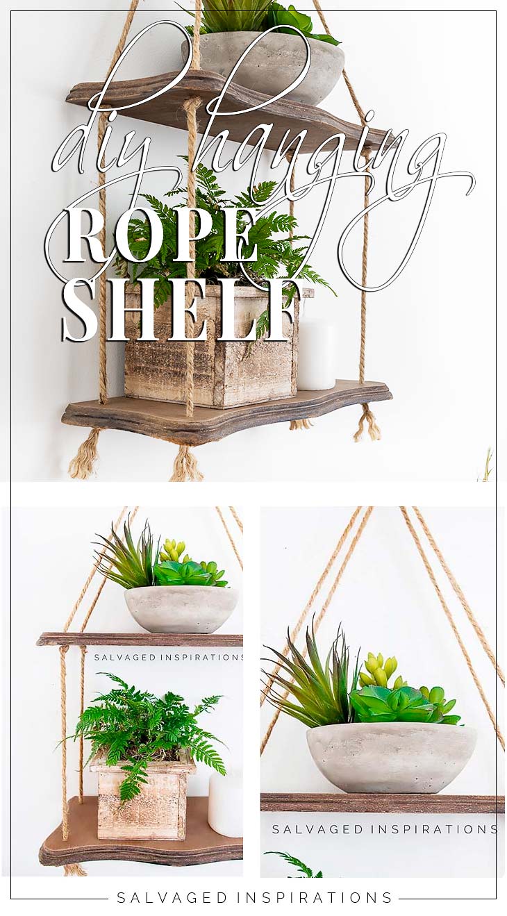 DIY Hanging Rope Shelf PIN