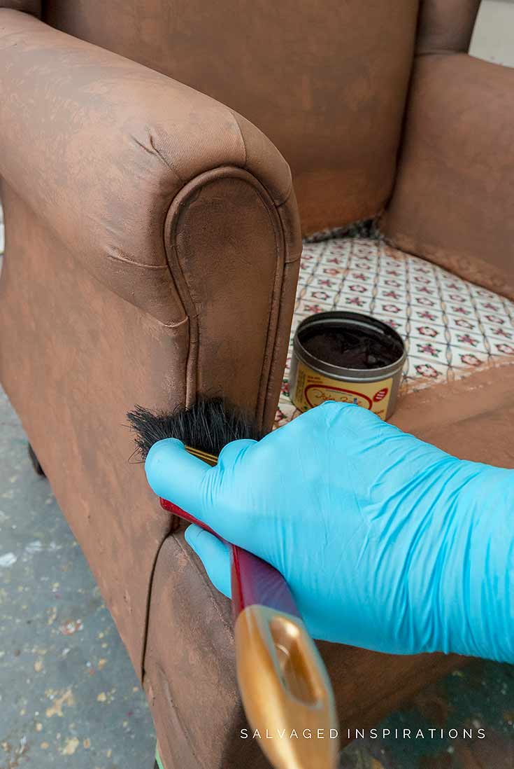 Dark Waxing Painted Chair