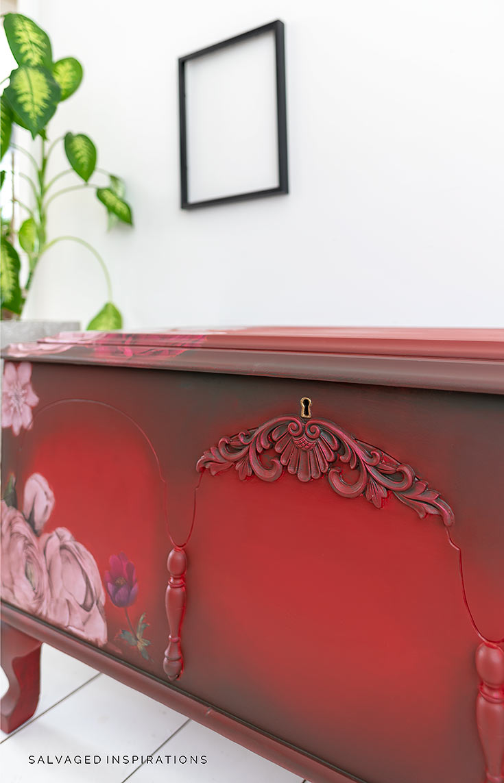 Painted Cedar Chest w Dixie Belle Slick Stick