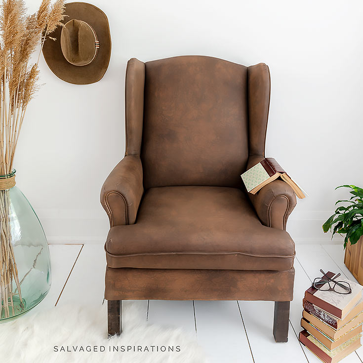 Painted Faux Leather Chair IG
