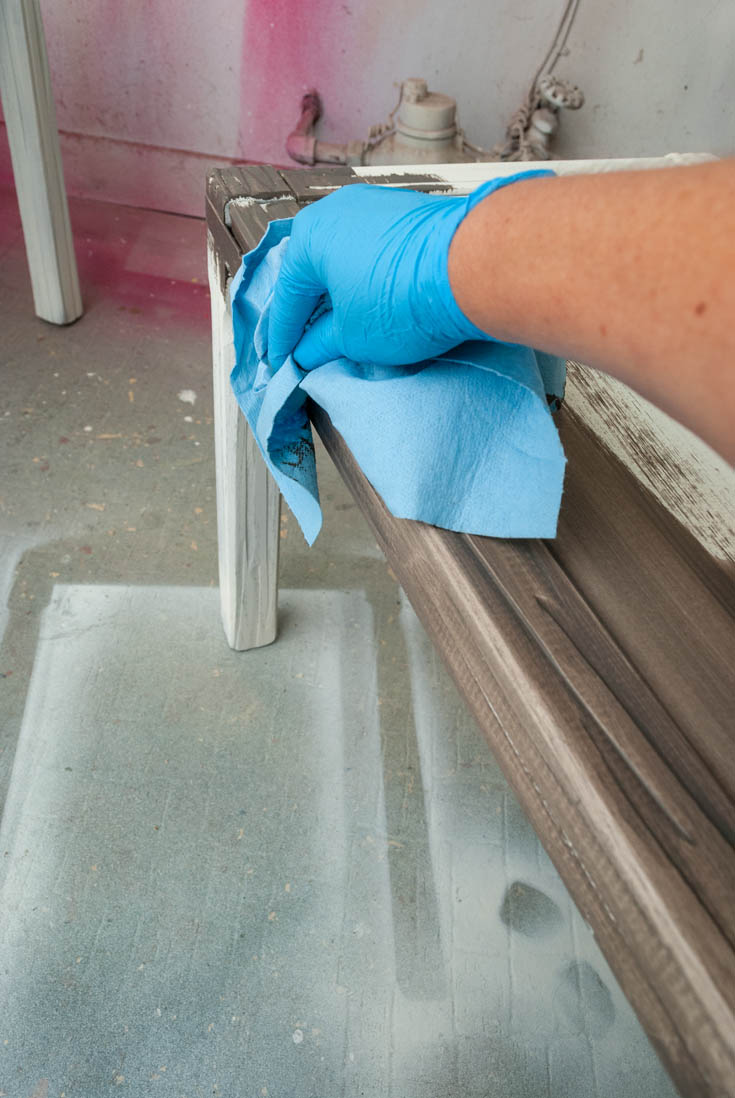 Wiping Off Paint Wash