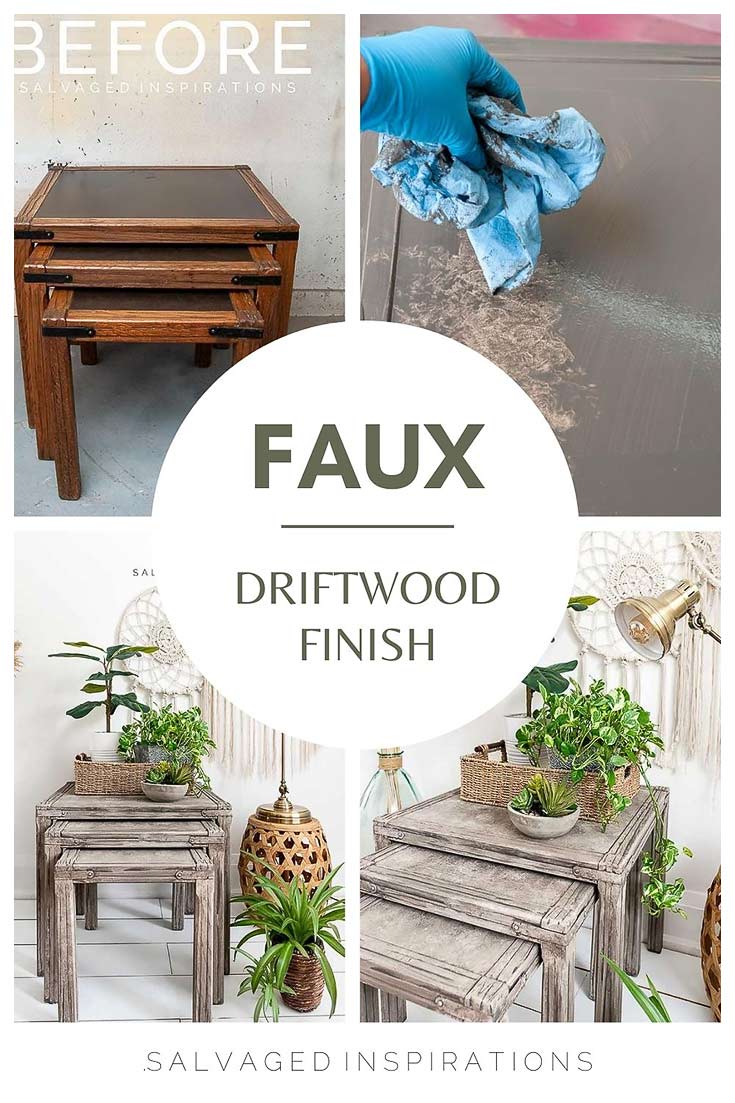 FAUX DRIFTWOOD FINISH COLLAGE