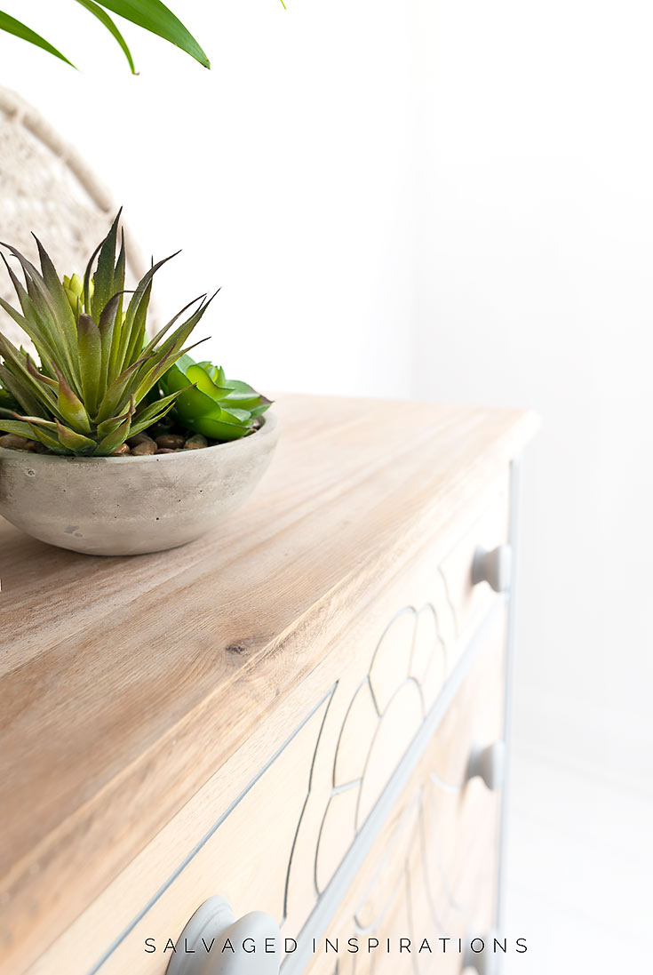 How to Bleach Wood Dresser Makeover