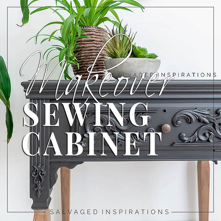 Painted Makeover Sewing Cabinet
