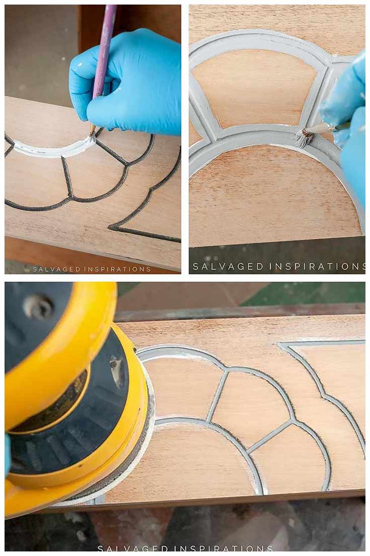 Painting INset Design on Dresser