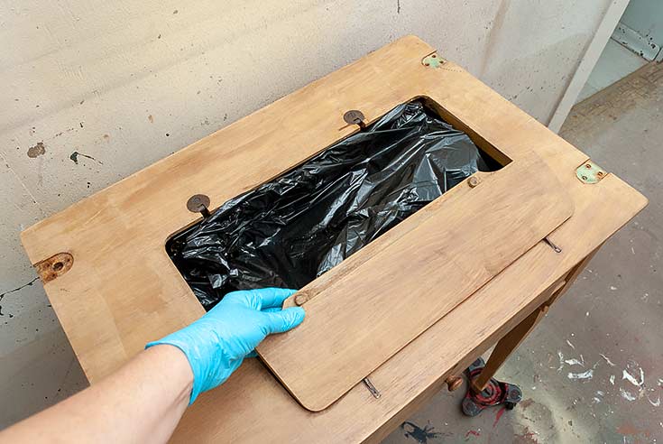 Close Up of WoodUbend on Sewing Cabinet IG