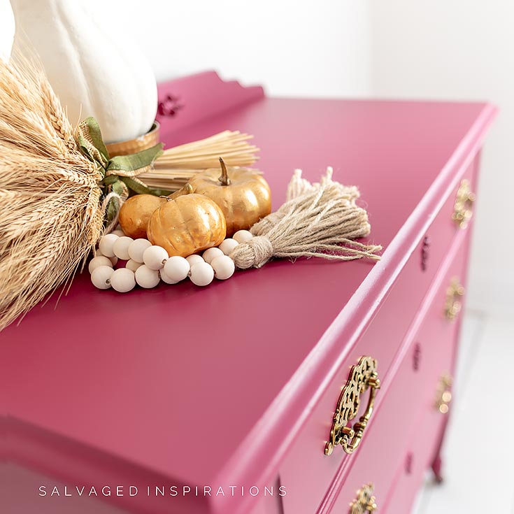 Close Up of Bondo Patched Dresser Top