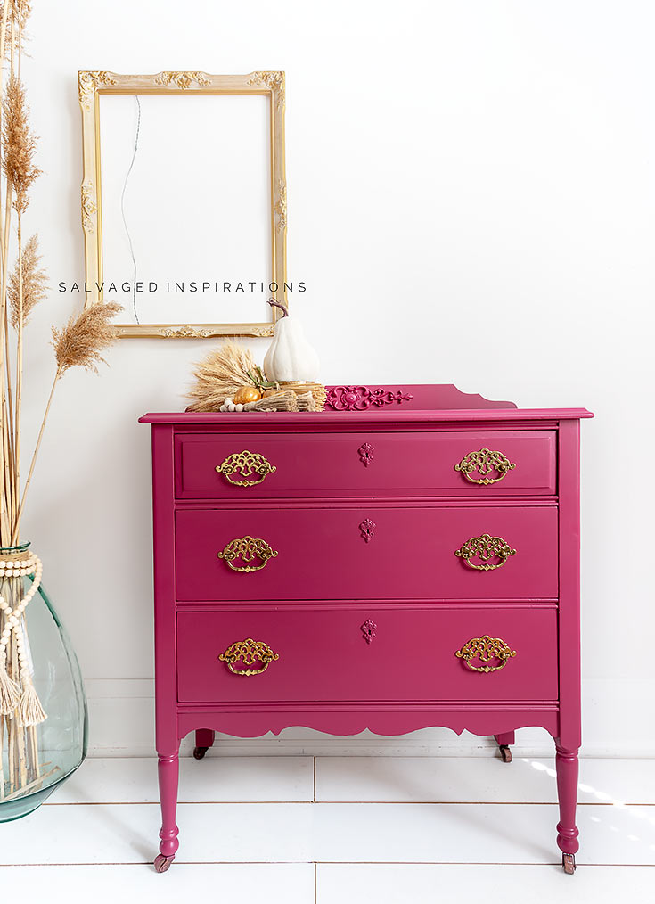 Plum Crazy Painted Fall Dresser