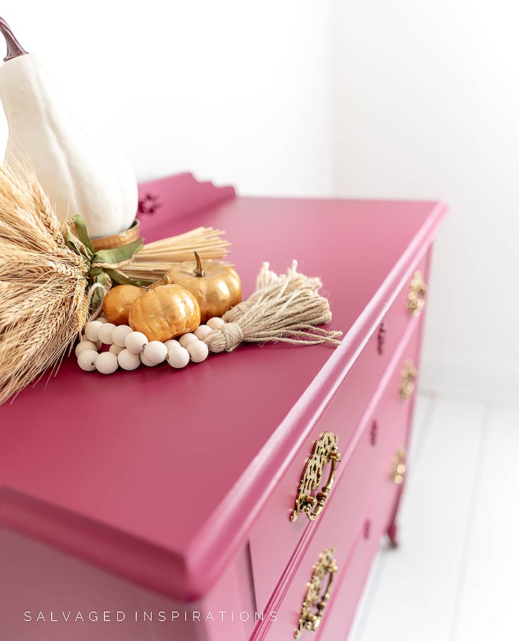 Top View of Bondo Patched Dresser