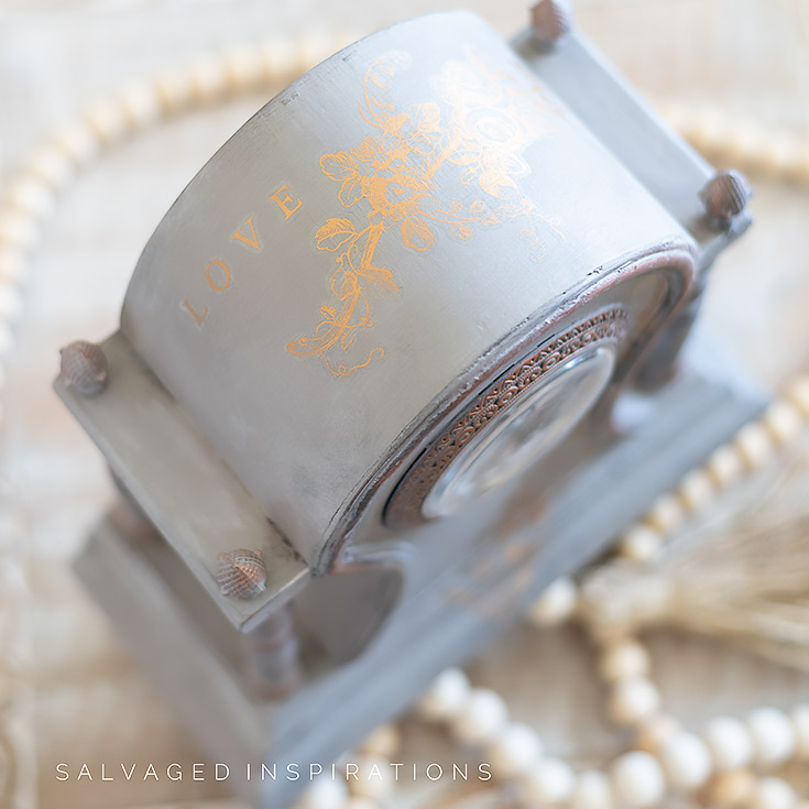 Top View of Painted Vintage Clock