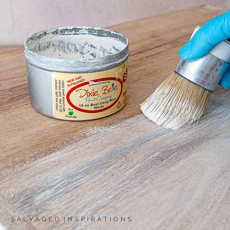 White Waxing Wood Vanity