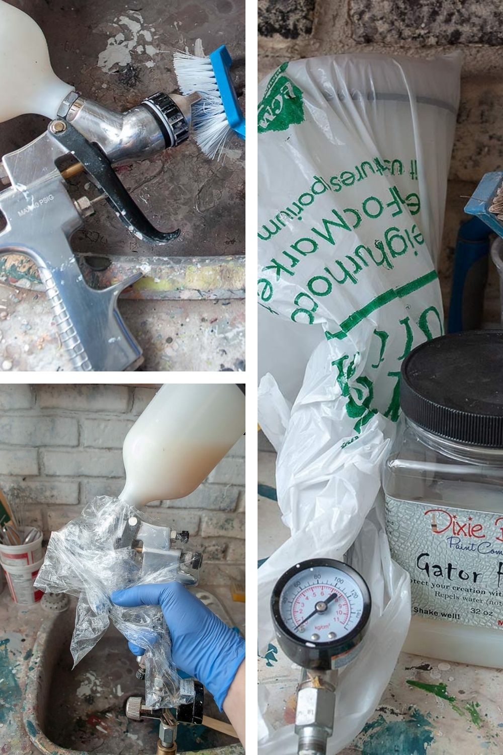 Covering Spray Gun Between Coats