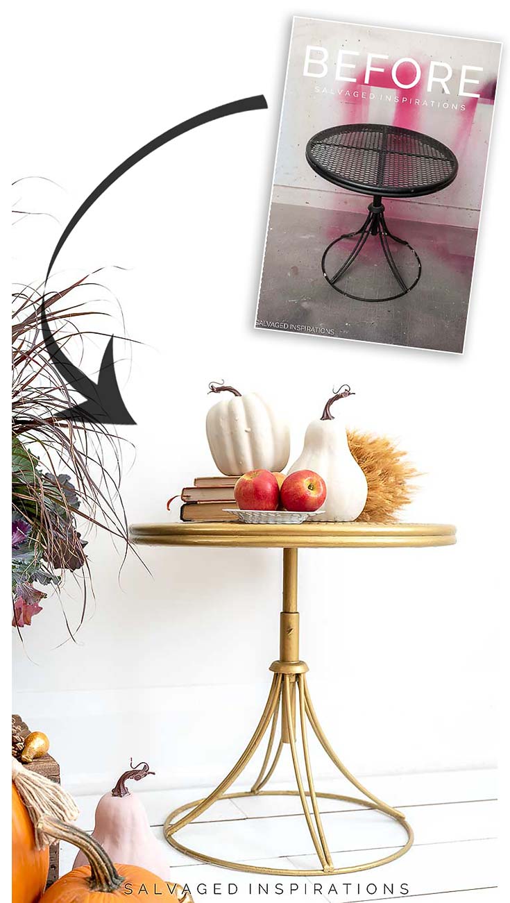 How To Paint Metal Furniture - Before and After