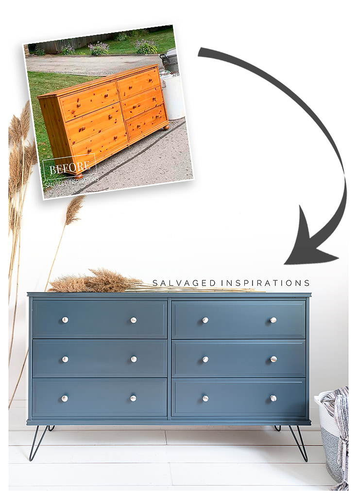 Ikea Dresser Sprayed Before and After