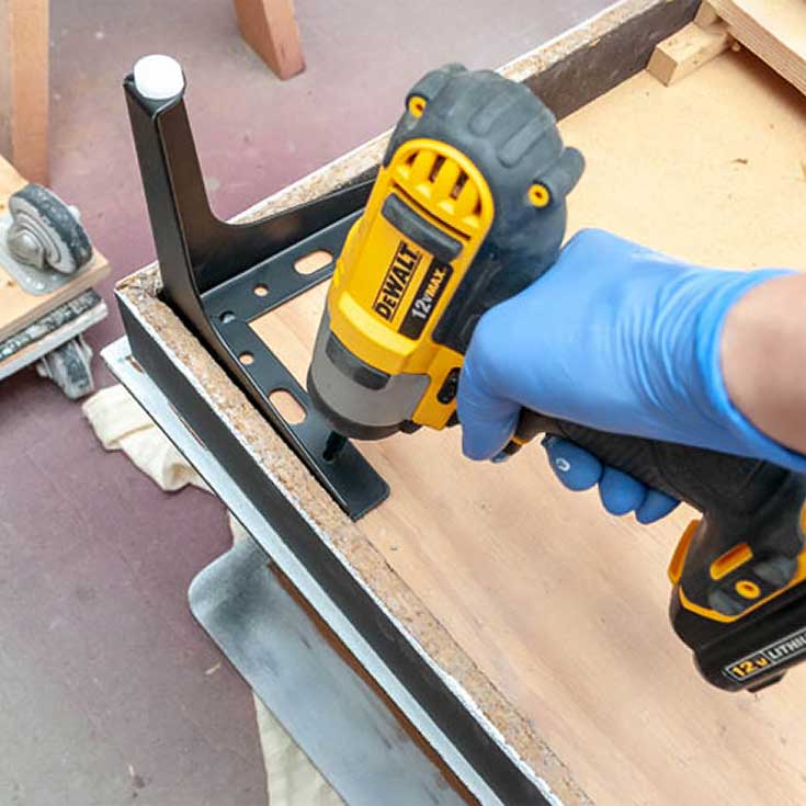 Screwing In Metal Feet on Nightstands