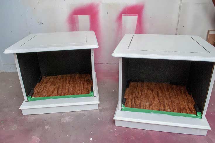 Tables Primed With BIN Shellac Based Primer