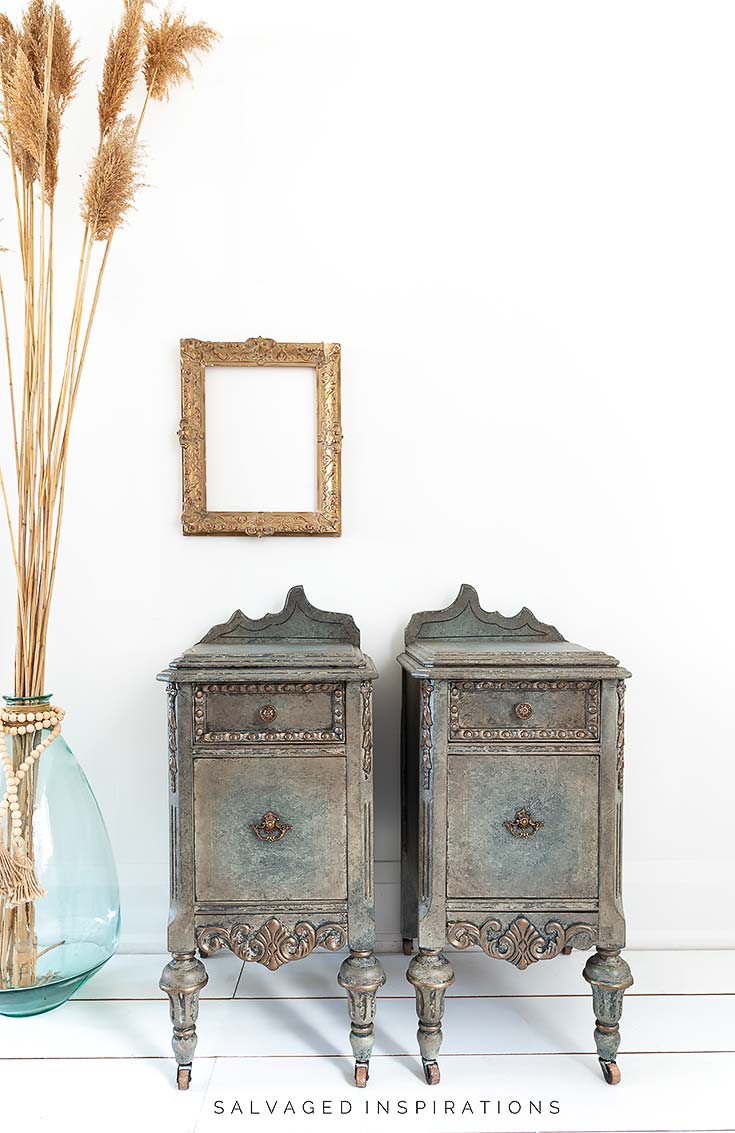 Antiqued Glaze on Nightstands