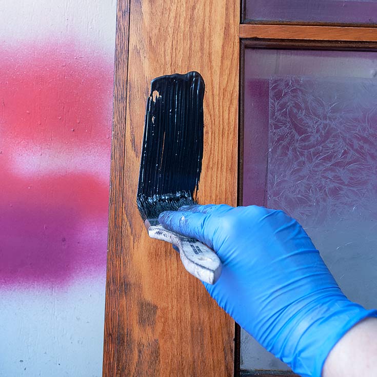 Applying Gel Stain with Chip Brush