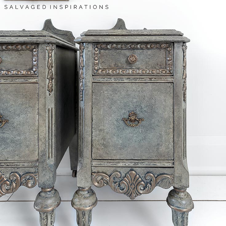 Close Up of Antique Glazed Nightstand IG