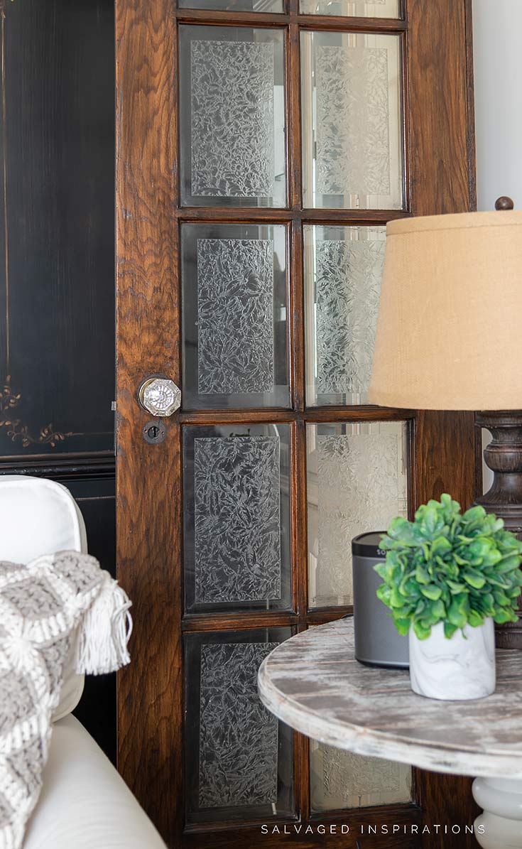 Close Up of Gel Stained Vintage Door