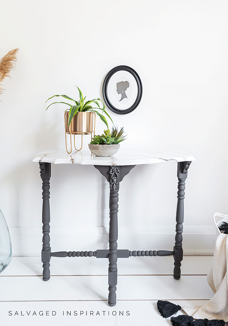 DIY Painted Marble Effect