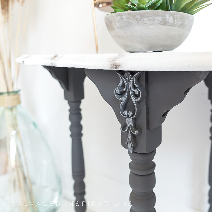 DIY Painted Marble Table Top