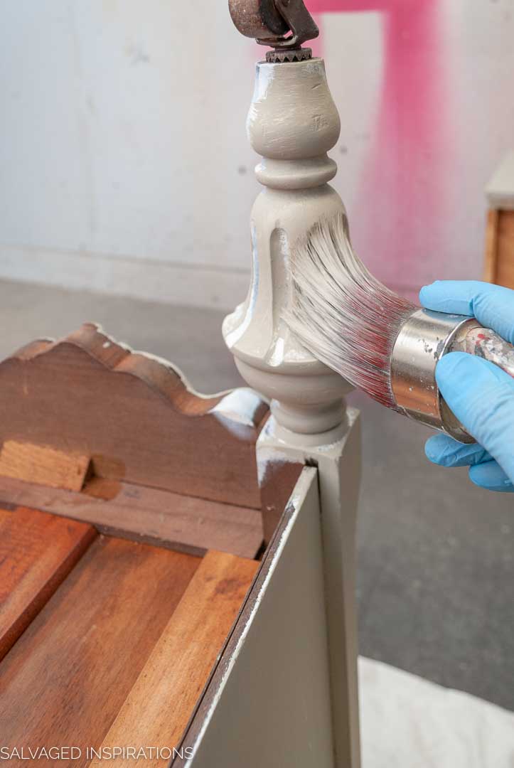 Painting Furniture w Dried Sage Chalk Mineral Paint