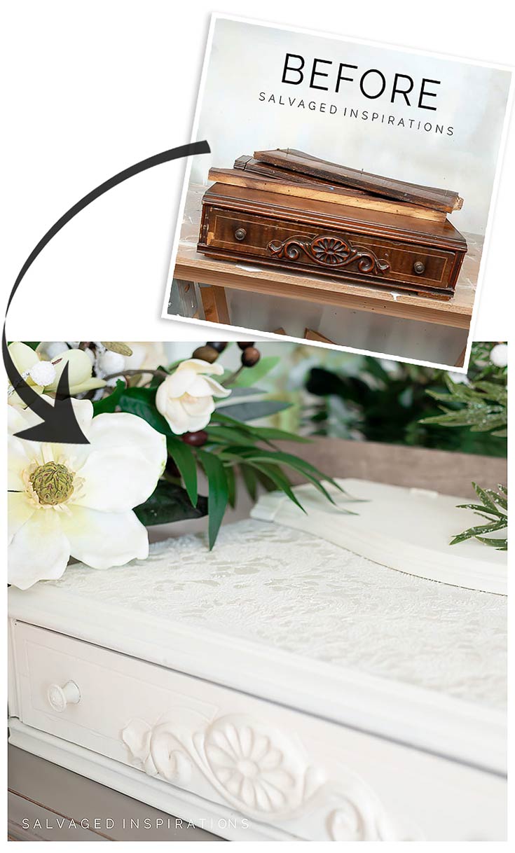 Painted Jewelry Box Before and After