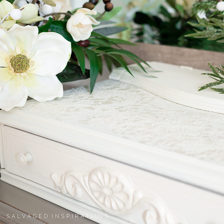 Painted Jewelry Box w Raised Stencil IG