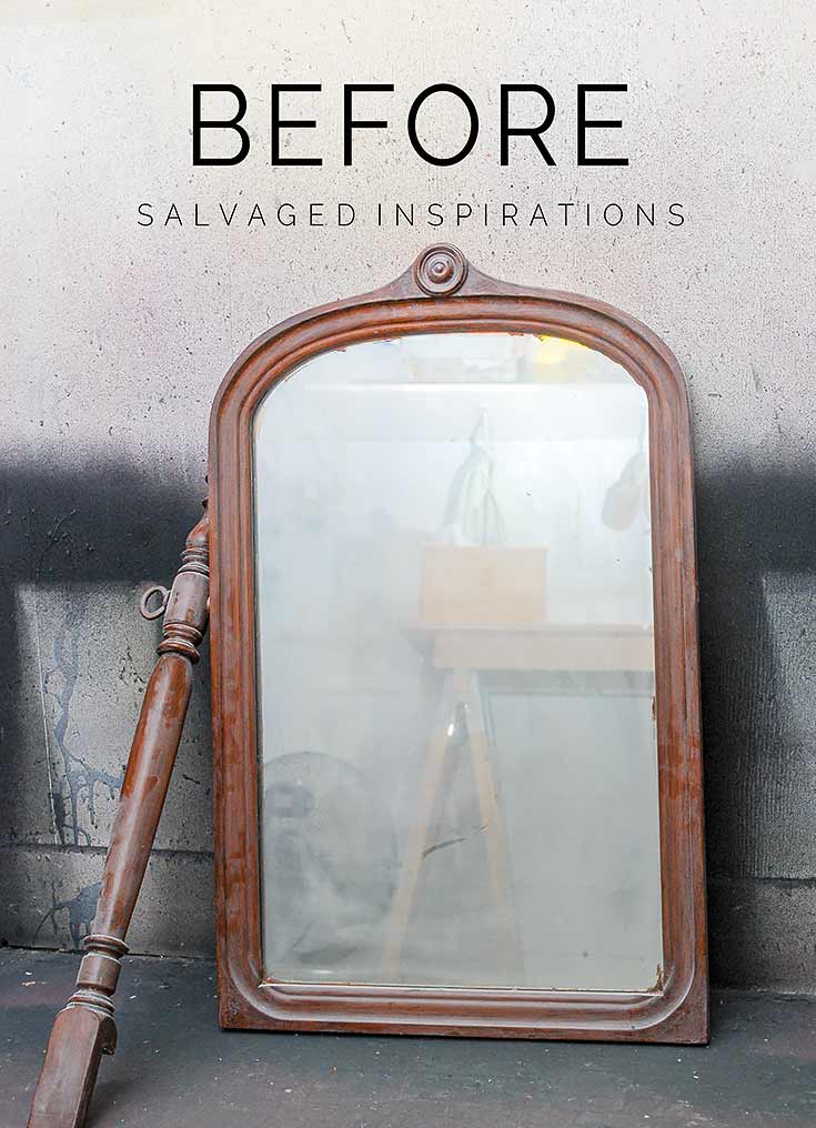 Repurposed Dresser Mirror Before