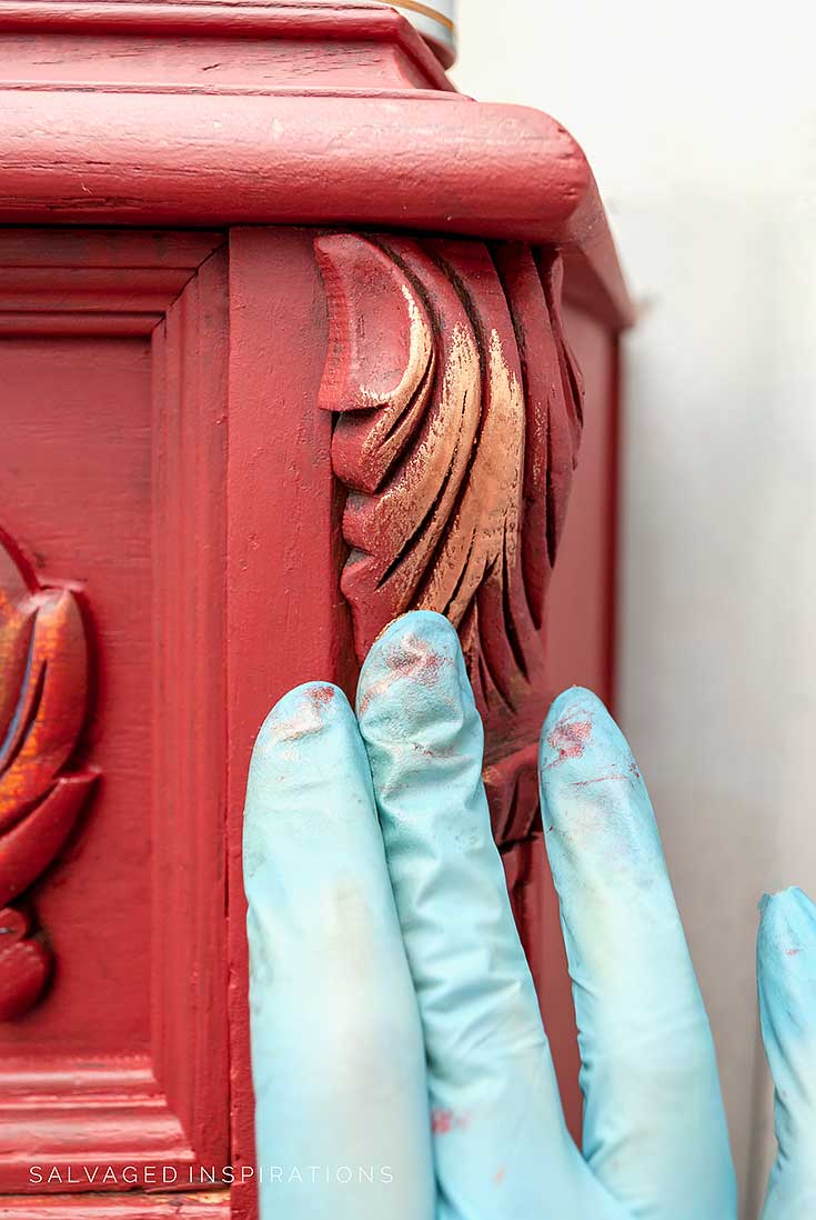 Applying Copper Gilding Wax