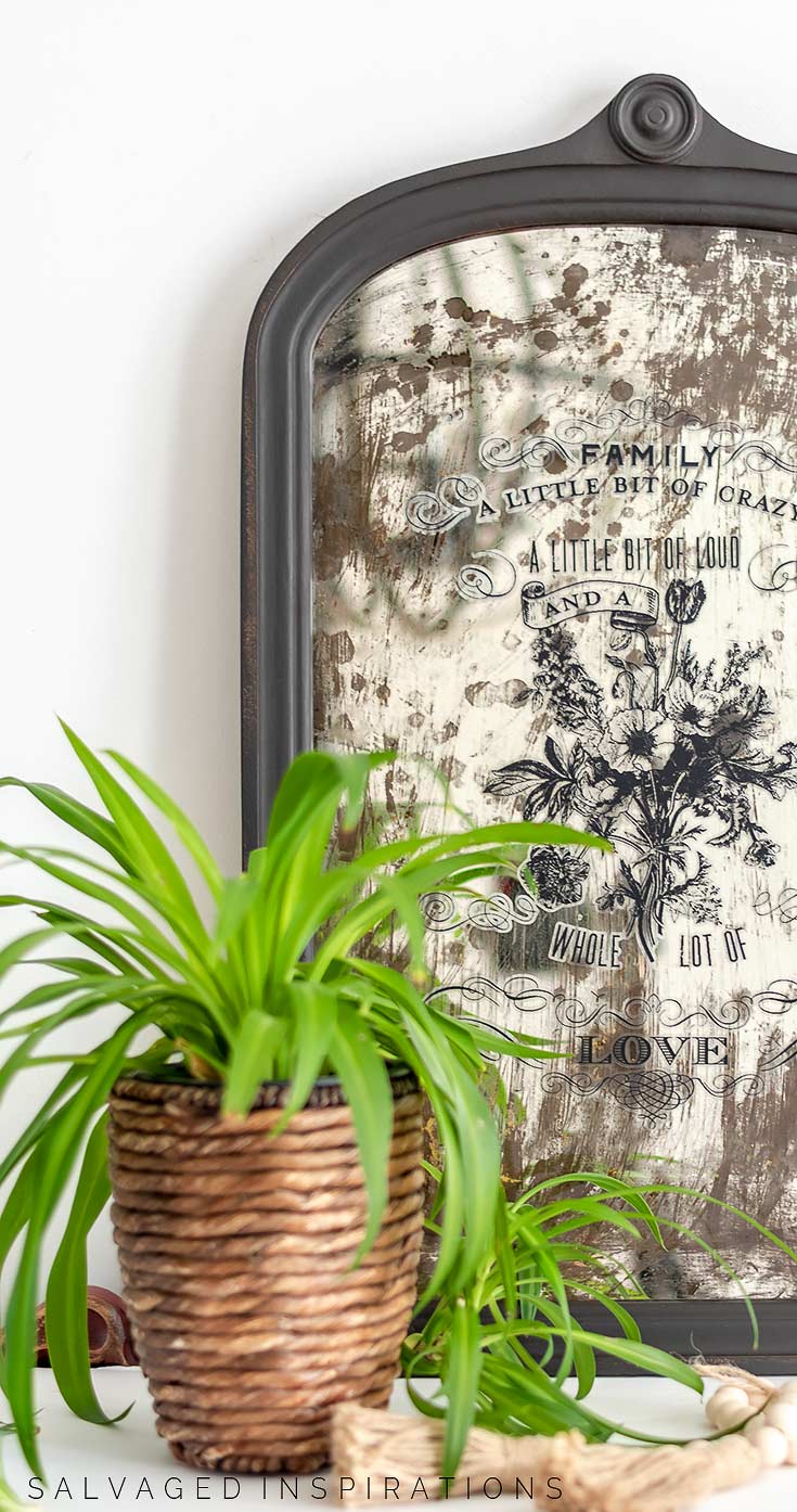 How To Distress an Old Mirror