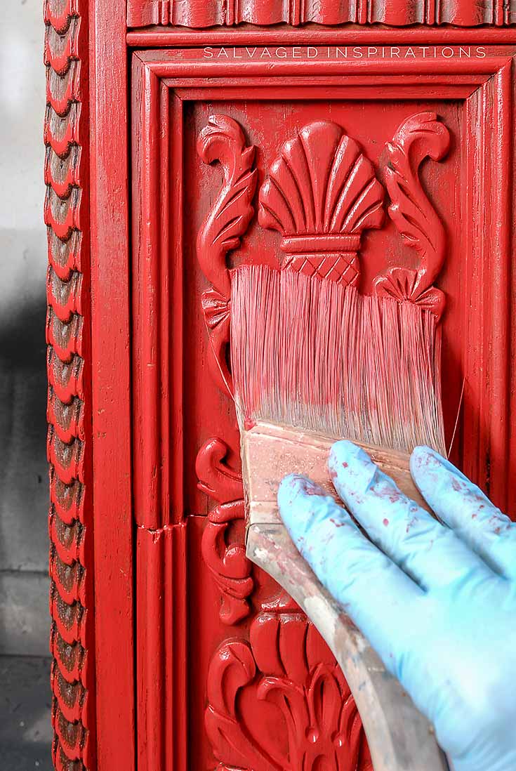 Rust Red + Barn Red Painted Dresser