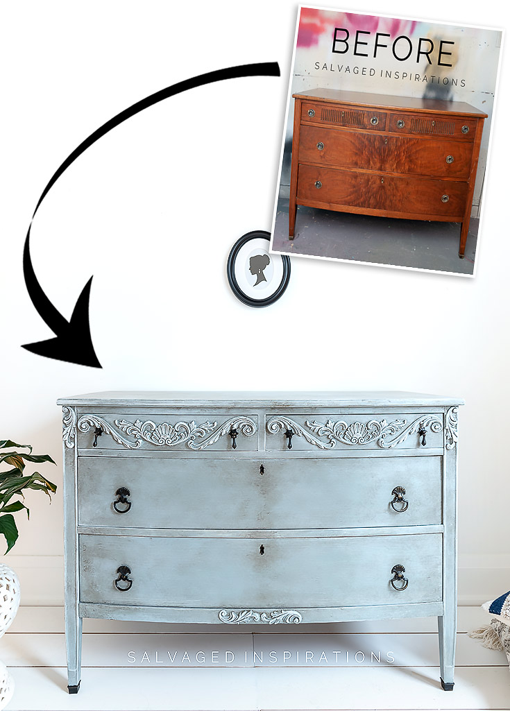 WoodUbend Dresser Before and After