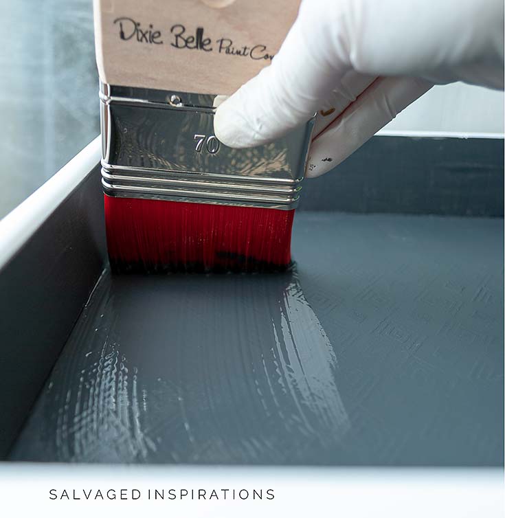 Applying Mineral Paint To Drawer