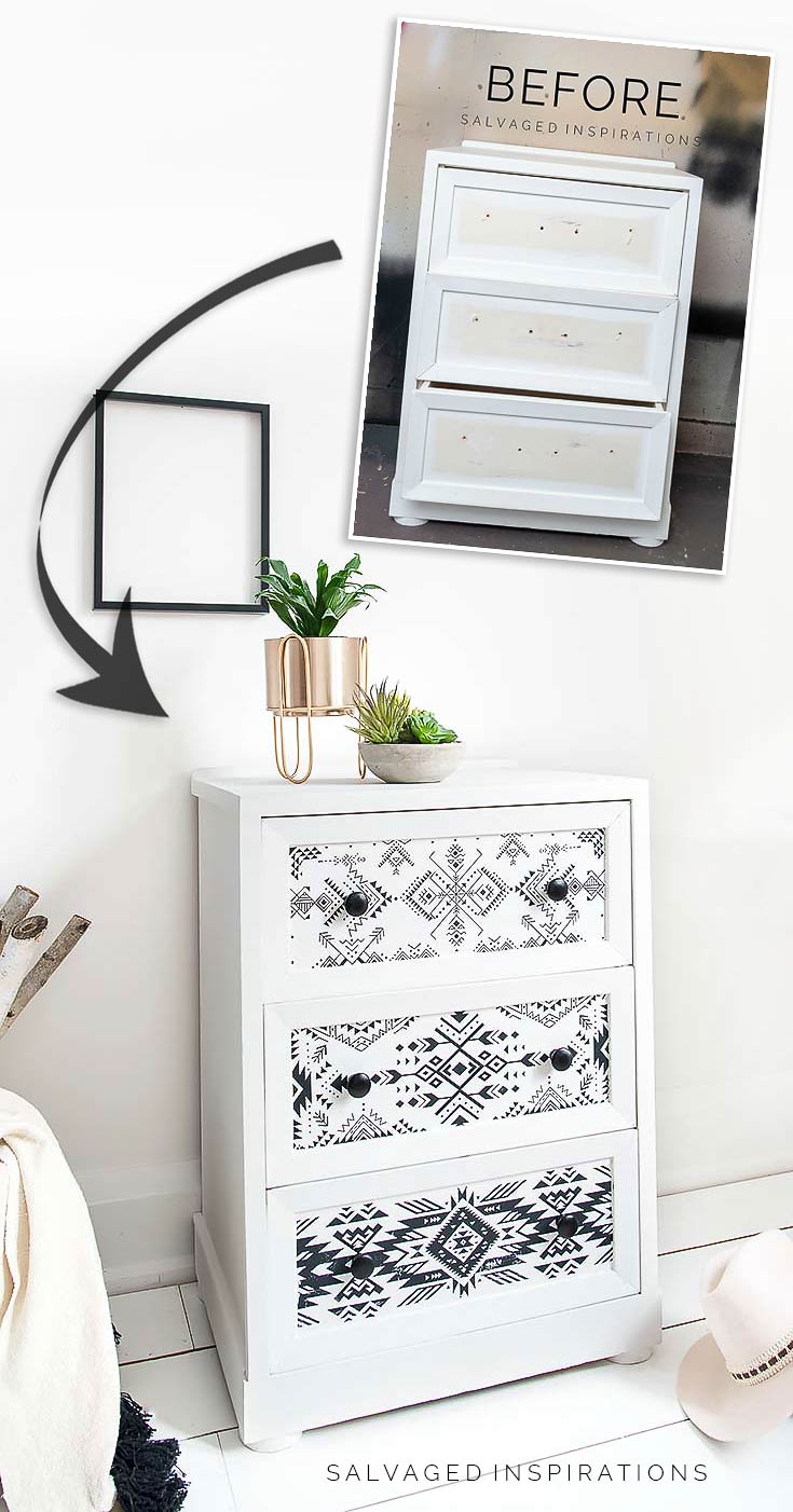 Before and After Folk 1 Side Table Makeover